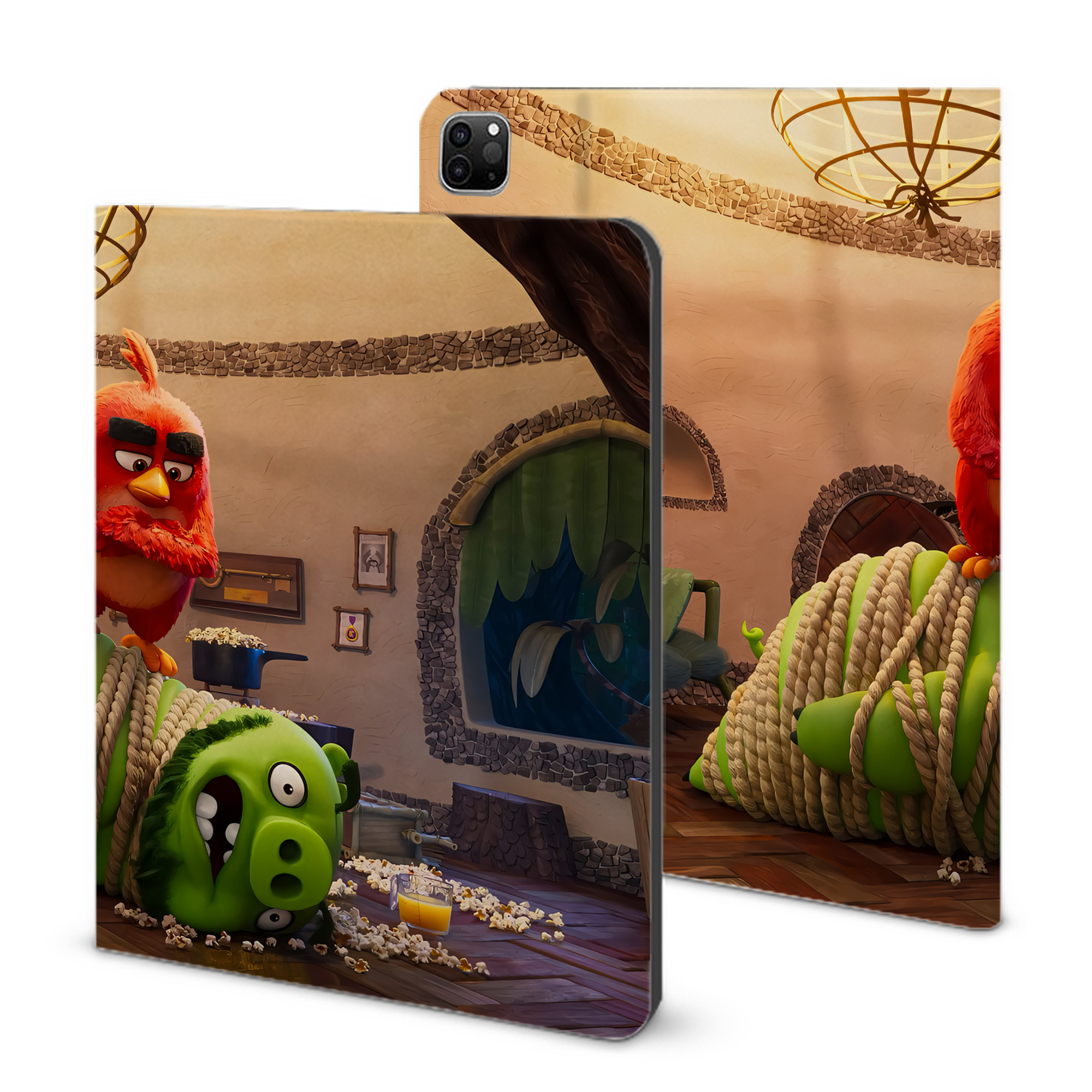 （画像用） Angry Birds アングリーバード IPad ケース ブック型 PUレザー TPU 耐衝撃 軽量 薄型 ペン収納なし 全面保護 IPad 各モデル対応
